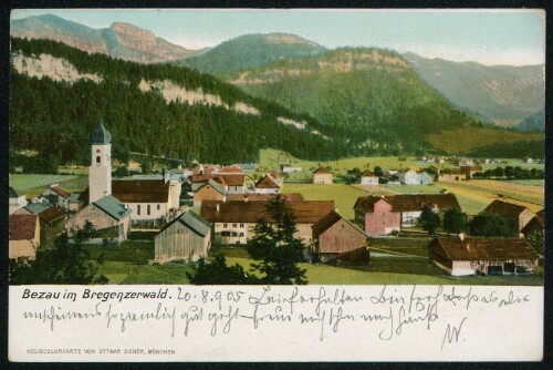 Bezau im Bregenzerwald : [Correspondenz-Karte An ... in ...]