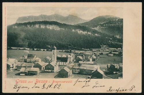 Gruss aus Bezau i. Bregenzerwald : [Correspondenz-Karte ...]