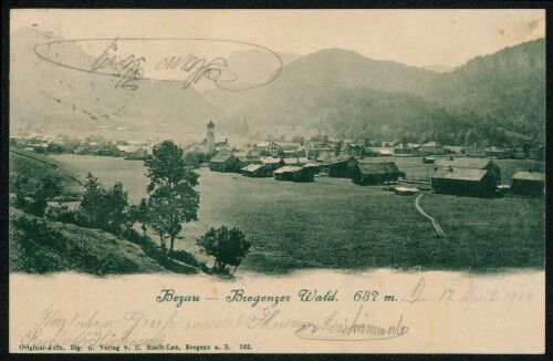 Bezau - Bregenzer Wald 637 m. : [Postkarte Carte postale ...]