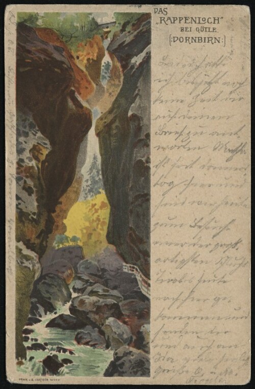 Das  Rappenloch  bei Gütle. (Dornbirn) : [Correspondenz-Karte ...]