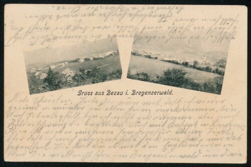 Gruss aus Bezau i. Bregenzerwald : [Correspondenz-Karte ...]