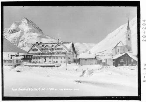 Post - Gasthof Rössle mit Ballunspitze / Galtür 1600 m