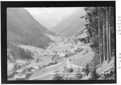 Kappl 1258 m gegen Gorfen 2560 m in Tirol