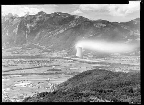 Rüthi, Kühlturm Montage