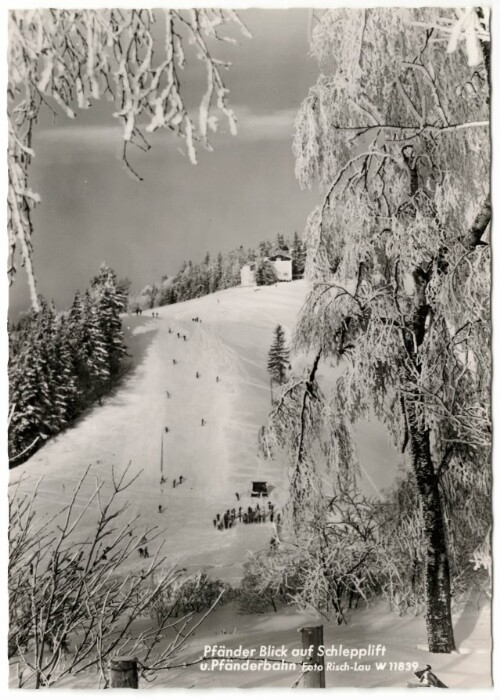 Pfänder / Blick auf Schlepplift und Pfänderbahn