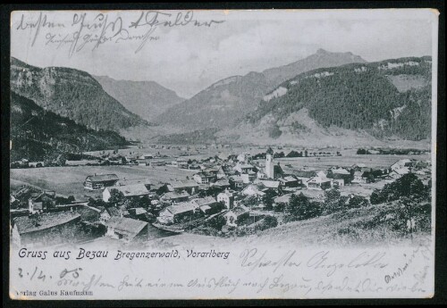 Gruss aus Bezau Bregenzerwald, Vorarlberg : [Correspondenz-Karte An ... in ...]