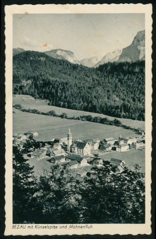 Bezau mit Künzelspitze und Mohnenfluh