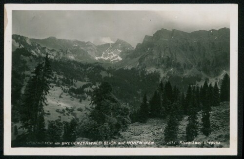 [Bezau] Schönenbach im Bregenzerwald Blick auf Hohen Ifen