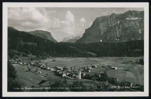 Bizau im Bregenzerwald mit Künzelspitze und Kanisfluh