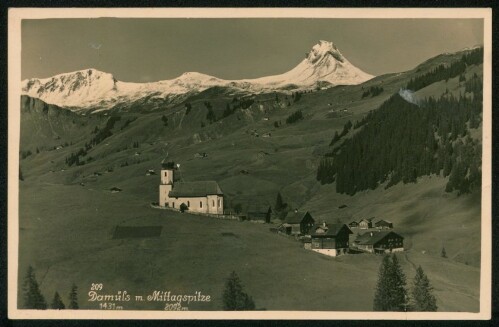 Damüls 1431 m m. Mittagspitze 2092 m