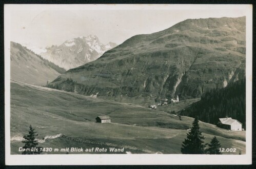 Damüls 1430 m mit Blick auf Rote Wand