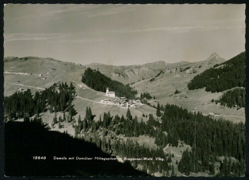 Damüls mit Damülser Mittagspitze im Bregenzer-Wald, Vlbg.