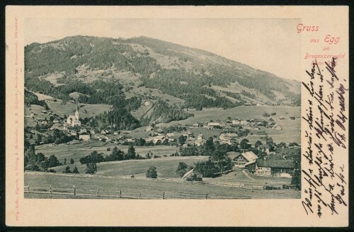 Gruss aus Egg im Bregenzerwald (von Ost) : [Correspondenz-Karte ...]