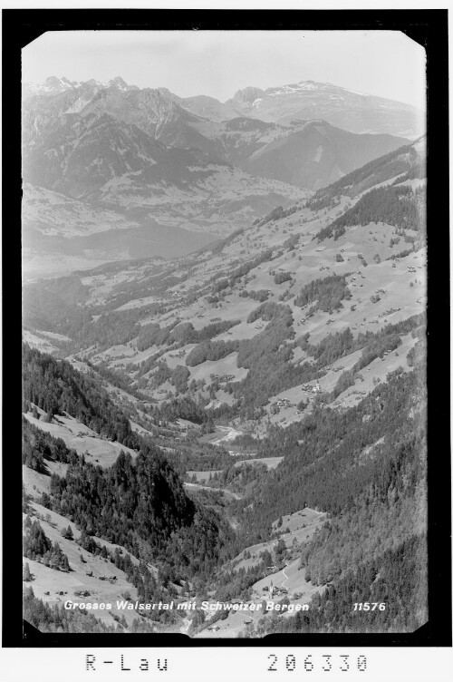 Grosses Walsertal mit Schweizer Bergen : [Grosses Walsertal mit Blick in den Walgau]