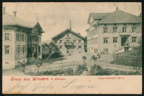 Gruss aus Windern in Hittisau Bregenzerwald, 792 m. : [Postkarte An ... in ...]