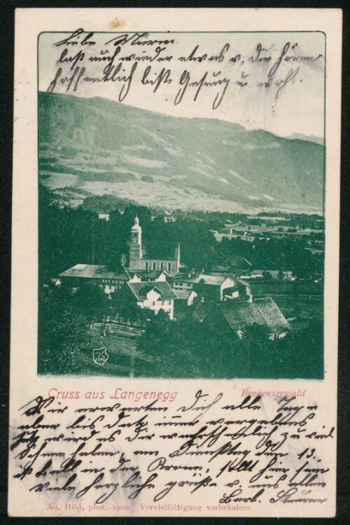 Gruss aus Langenegg Bregenzerwald : [Correspondenzkarte ...]